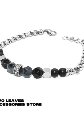 小众twoleaves钛钢拼接虎眼石