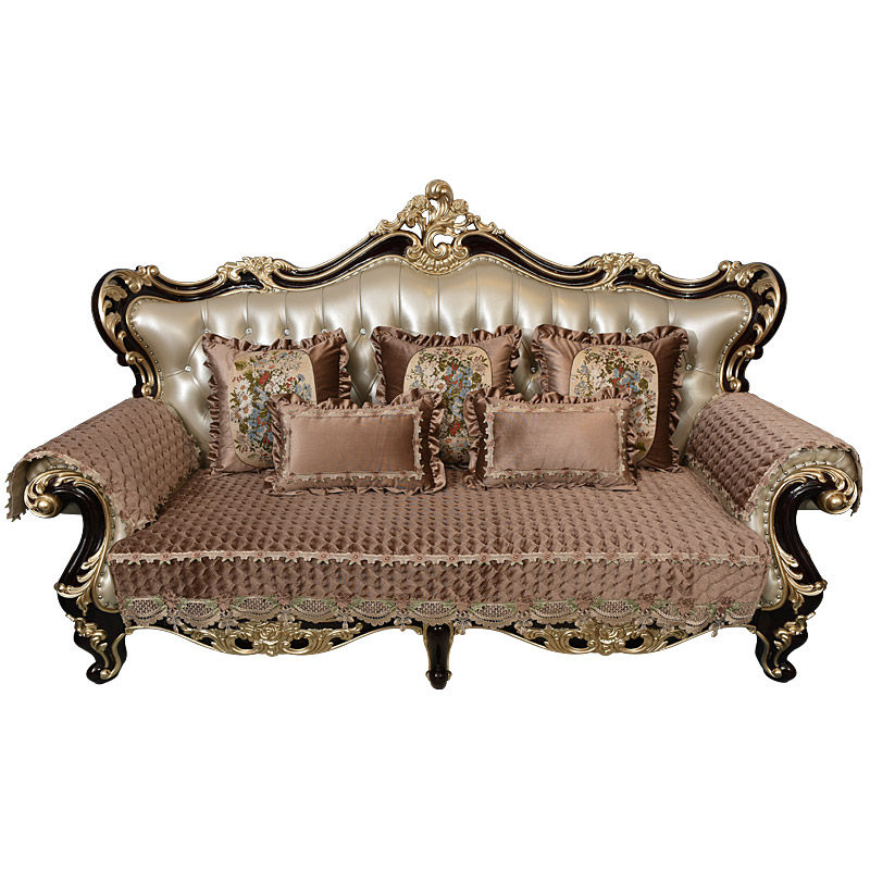 欧式沙发垫四季通用真皮坐垫美式高档奢华防滑冬季毛绒座垫套罩巾,淘宝优惠券,粉丝福利购,淘宝优惠卷