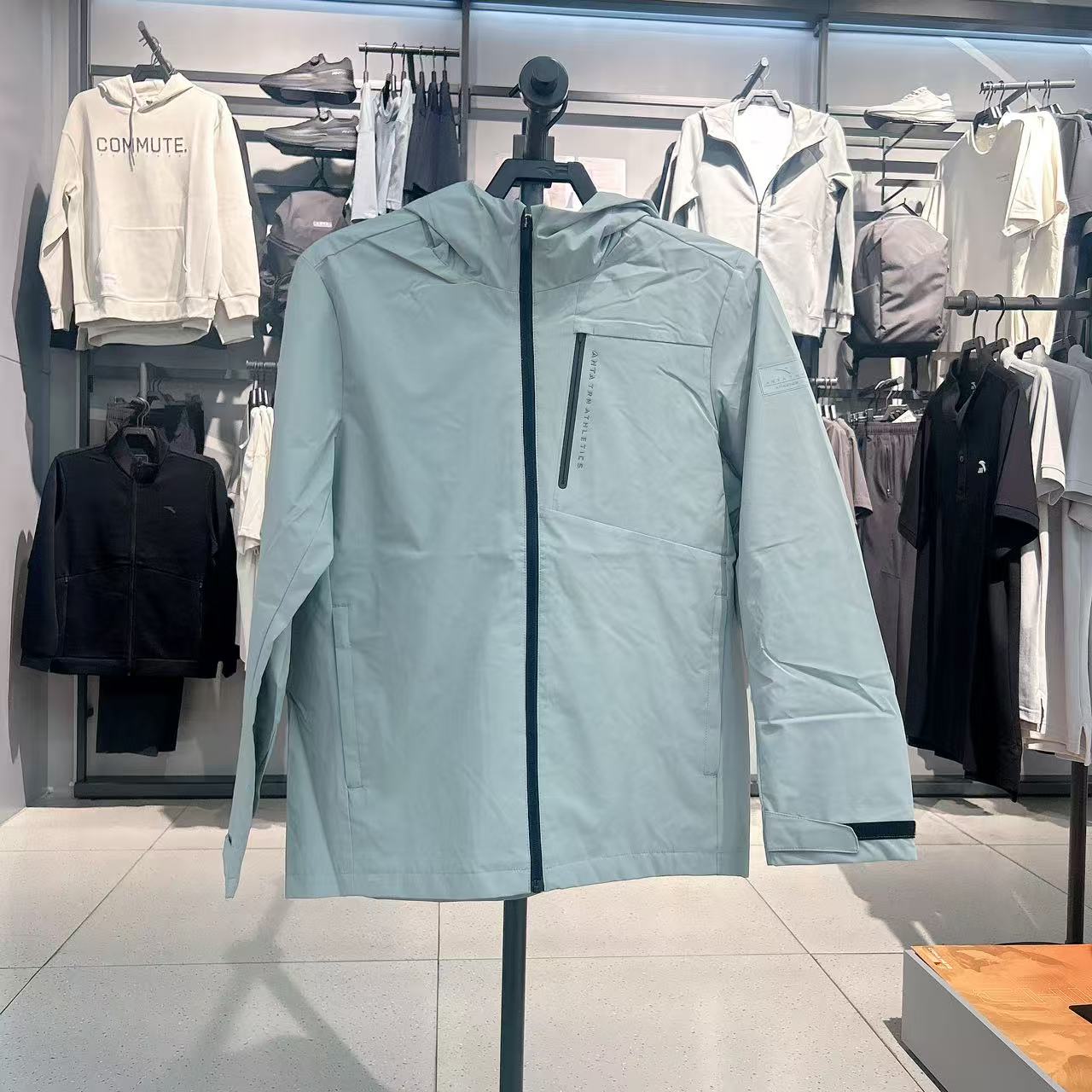 安踏梭织运动外套男秋季新款防风保暖舒适通勤夹克上衣152537605N - 图0