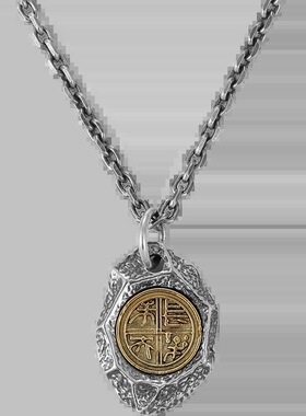 s925银项链复古纯银男士