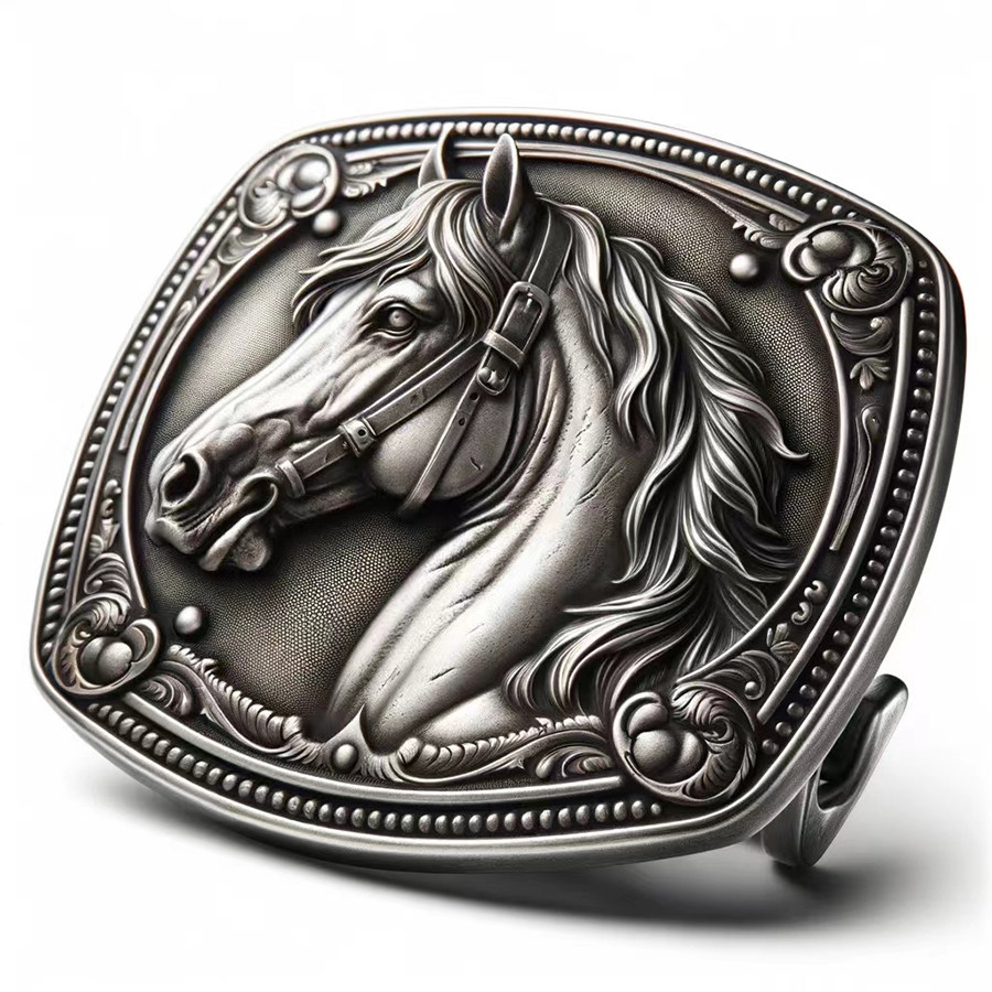 马上有钱S999足银皮带扣头实心生肖马腰带扣男平滑扣单扣腰带扣头,淘宝优惠券,粉丝福利购,淘宝优惠卷