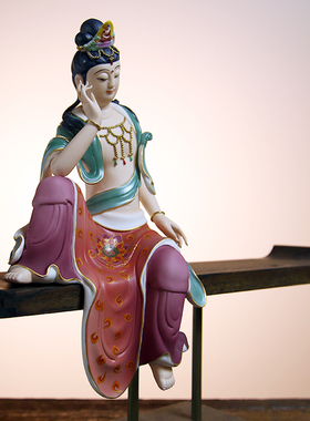 观音菩萨禅意风雕塑佛像家居装饰