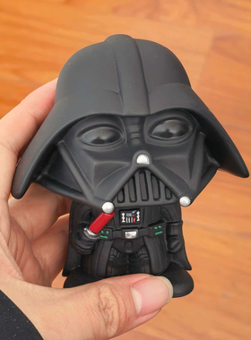 可爱卡通黑色公仔桌面装饰摆件办公书桌玩偶摆设塑料娃娃玩具