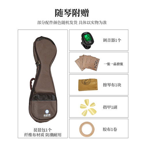 乐海 琵琶乐器演奏级特级奥氏黄檀木材质祥云头饰原木抛光DJ14-AA - 图2