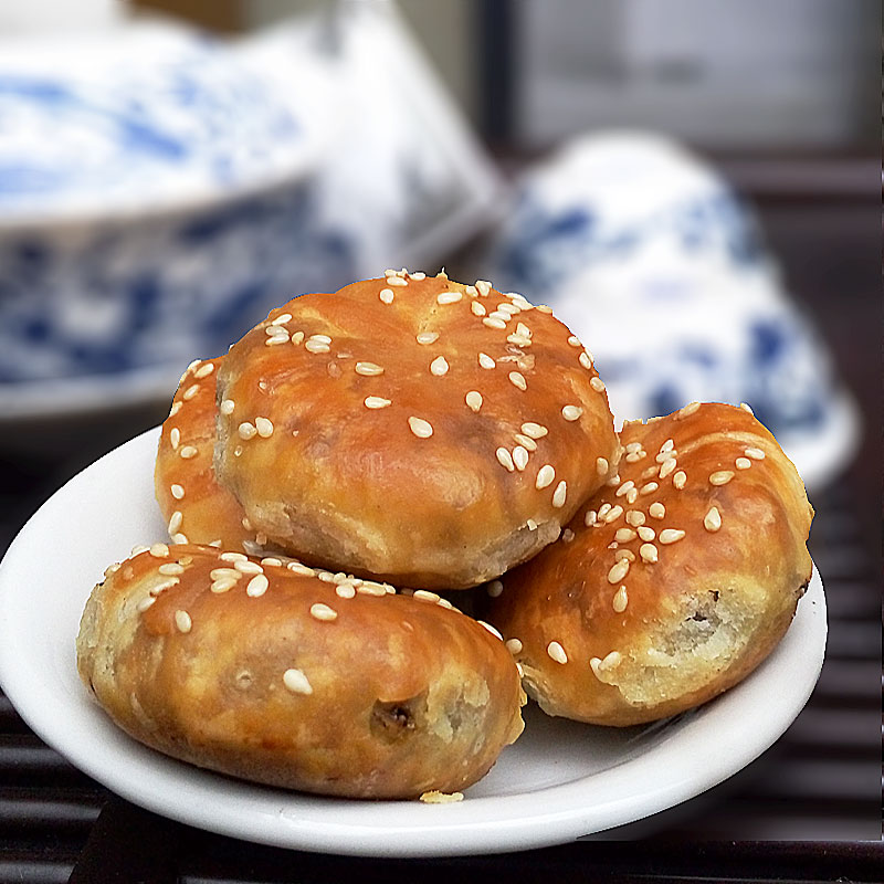 黄山烧饼梅干菜扣肉糕点蟹壳黄酥饼零食安徽特产独立小包装40枚 - 图2