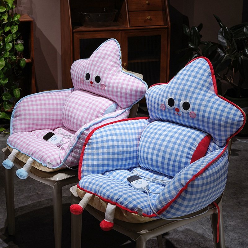 加热坐垫办公室靠背一体发热腰靠冬季保暖椅垫插电座椅暖腰神器,淘宝优惠券,粉丝福利购,淘宝优惠卷