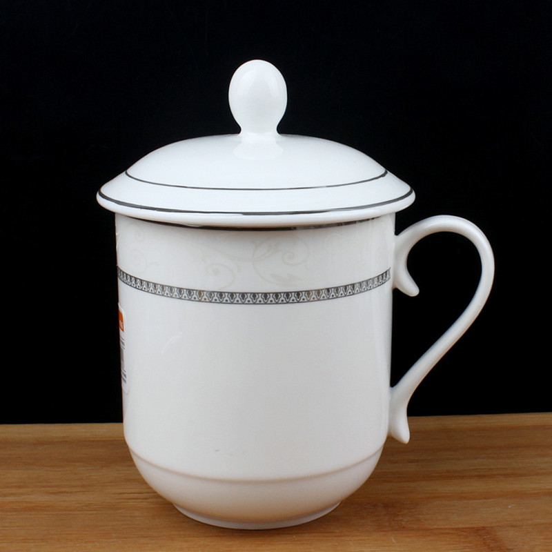 雅诚德TD大号银河杯陶瓷办公杯会务杯茶杯喝水杯陶瓷杯泡茶杯杯子 - 图0