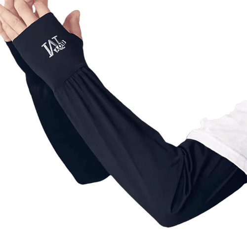 冰袖男士夏季宽松防晒冰丝袖套开车护臂薄款套袖户外骑行透气手套 - 图3