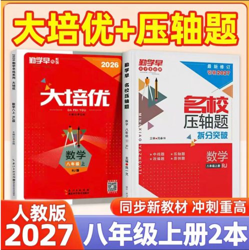 2026新版勤学早大培优七八九年级中考数学专题复习 全国通用初中初一二三789年级上下册数学名校名题必刷题尖子生大培优强化训练 - 图2