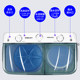 Yangzi semi-automatic dormitory household double-tub washing machine