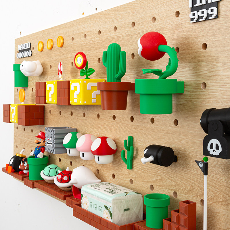Suitable for 15MM wooden hole board accessories ornaments Mario pencil storage box storage