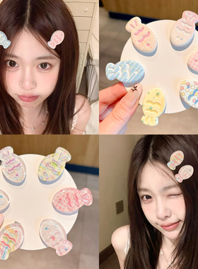 清透可爱小鱼发夹夏日清透少女