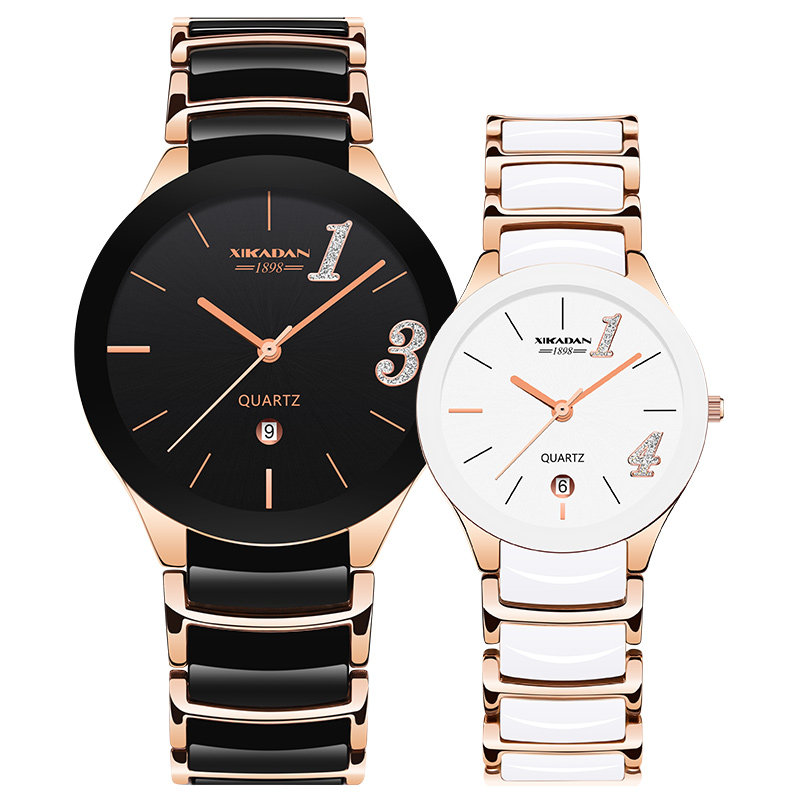 西卡丹2020新款正品1314陶瓷手表 西卡丹加麦国产腕表