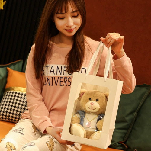 Милая кукла, плюшевая игрушка, маленькая подарочная коробка, с медвежатами, подарок на день рождения