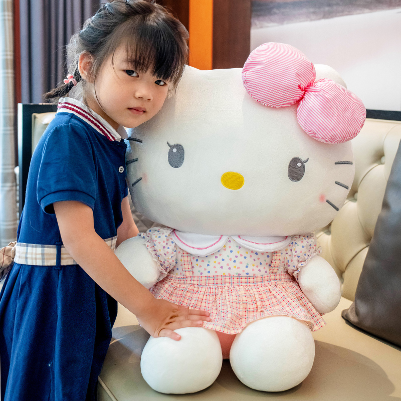 HelloKitty公仔可爱凯蒂猫KT猫咪玩偶布娃娃毛绒玩具儿童女生礼物 - 图1