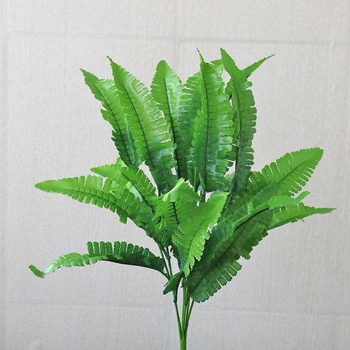 单支树叶绿萝插花假花仿真小花束塑料花把束绿色植物绿叶假草装饰 - 图2