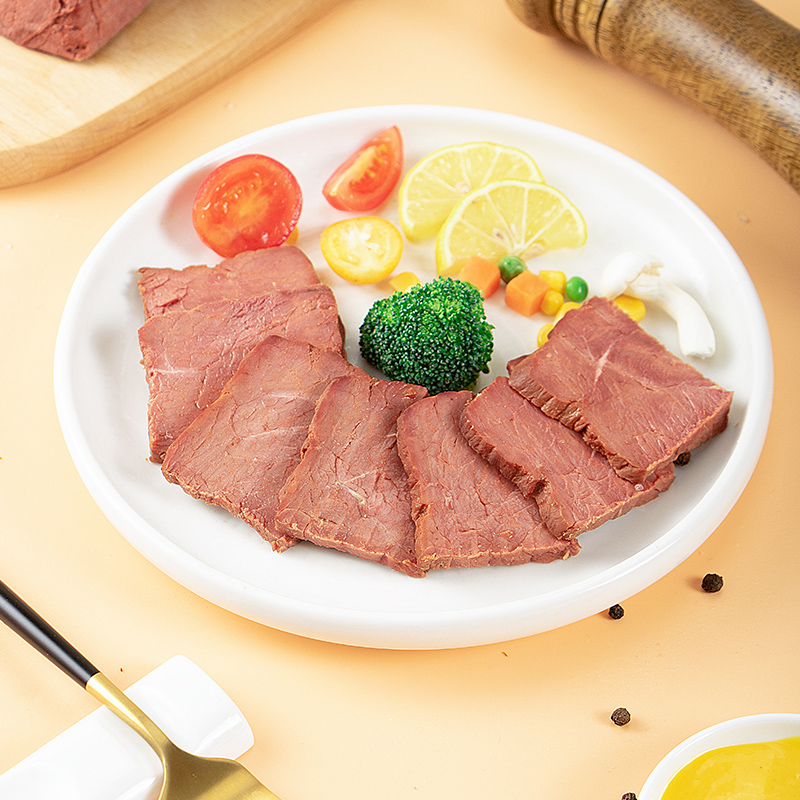 【北京卫视专享】月盛斋原味牛肉80g*5即食健身餐速食代餐食品 - 图1