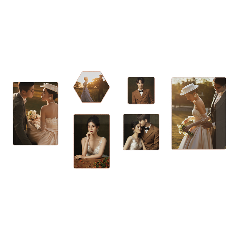 婚纱照相框挂墙结婚照组合定制相片打印加洗照片做成全家福裱画框-图0