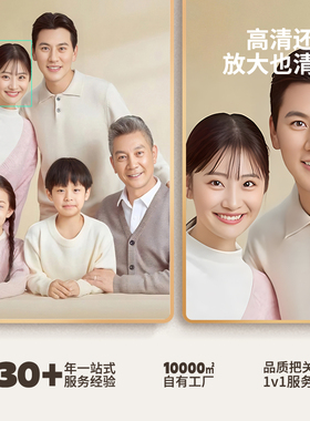 全家福照片冲印制作放大相框挂墙