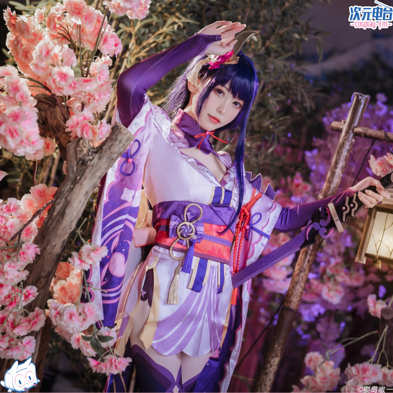 次元电台原神cos雷电将军雷神巴尔cosplay服装_虎窝淘