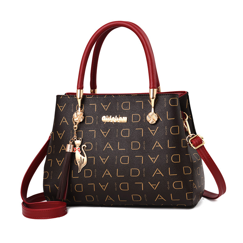 中年手提单肩斜挎2020新款妈妈包 企仔唛女士包袋