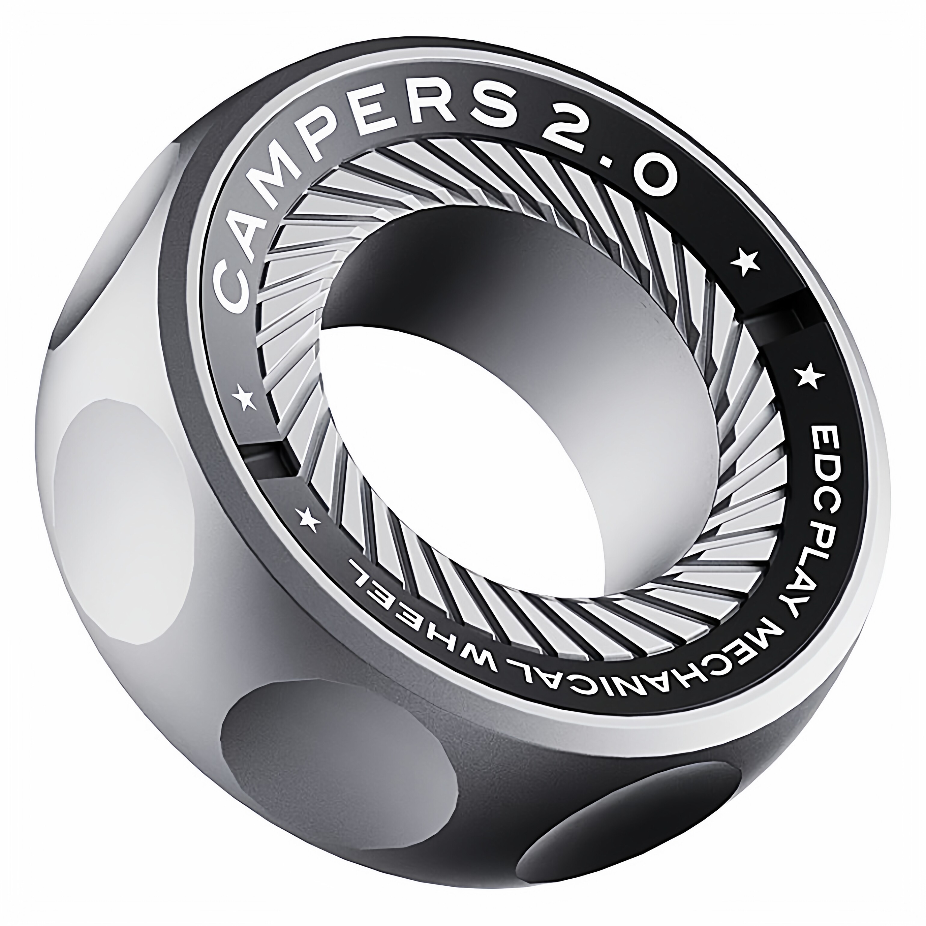 Pofeng edc ring push card decompression toy mechanical magnetic paragraph snap coin fingertip gyroscope decompression artifact