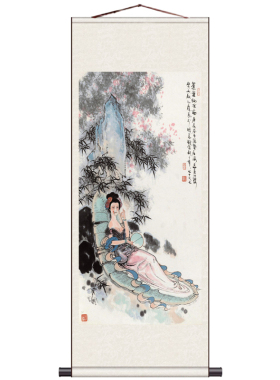 杨贵妃王昭君条幅美女影楼卷轴画