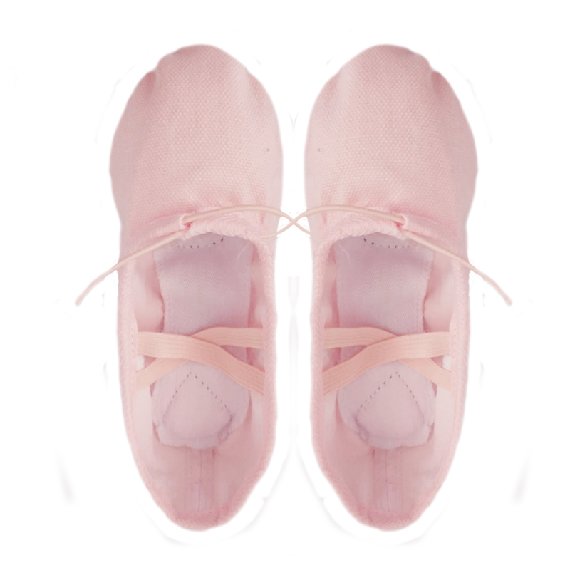 儿童新款舞蹈鞋练功形体鞋猫爪鞋考级芭蕾粉色小孩跳舞鞋软底表演