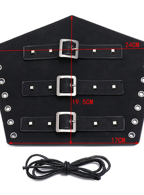 欧美男士宽皮朋克风骑行护臂手链