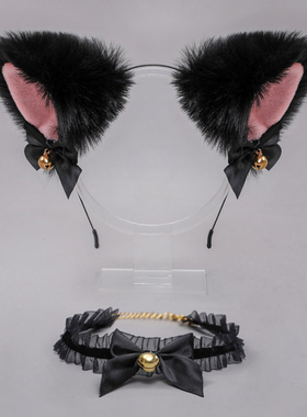 猫耳朵发箍项圈狐狸头箍