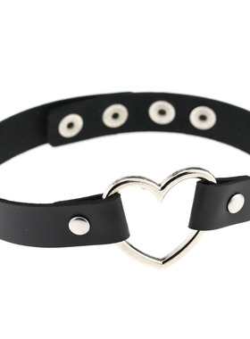 朋克欧美桃心爱心型项圈颈带