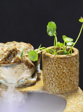 陶瓷流水喷泉石磨家居客厅摆件