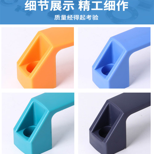 XAB01加厚尼龙拉手塑料方形把手铝合金明装扣手工业电箱柜门手柄 - 图2