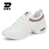 Танцевальная обувь плаза танцевальная обувь танцевальная обувь 22 Новая женщина мягкая неперфиновая спортивная спортивная танцевальная туфли Aquarius Jazz White