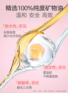 强生婴儿润肤油身体护理油保湿滋润补水女皮肤干燥按摩温和滋养