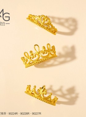 周生生黄金爱情密语皇冠开口戒指