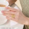 Chow Sang Sang MintyGreen Princess Gold Ring Pure Gold Open Ring Crown Ring 90226R Priced