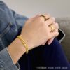 Chow Sang Sang official authentic gold pure gold honeycomb pattern wedding ring gold ring 91307R priced