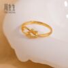 Chow Sang Sang official authentic Essence series gold solid gold glitter star ring open ring 11661R