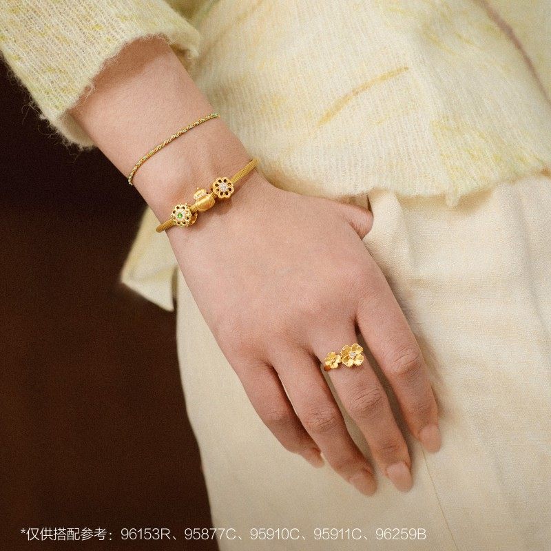 周生生Charme祥瑞祝福足金镶嵌钻石葫芦曼陀罗黄金转运珠串珠组合,淘宝优惠券,粉丝福利购,淘宝优惠卷