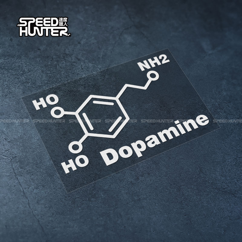 兴奋和情欲 多巴胺分子式 Dopamine 个性贴纸 汽车摩托车电脑贴花 - 图0