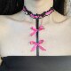 2024 Summer ແບບໃຫມ່ Halter Neck Bow Pure Desire Lace Sexy ງາມກັບຄືນໄປບ່ອນເດັກຍິງຮ້ອນນອກໃສ່ underwear ສາຍບ່າ