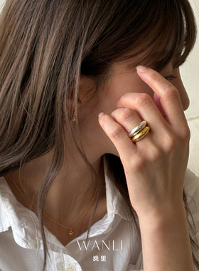 素圈高级感女轻奢时尚百搭食指戒
