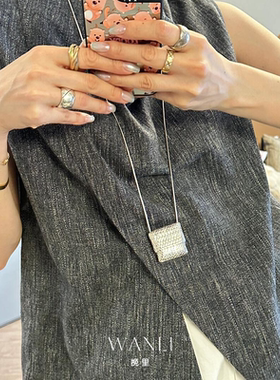 中古编织包长款项链高级感韩小众