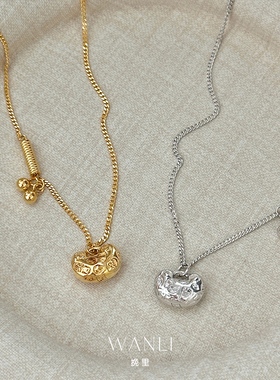 纯银吉言平安锁项链女款高级小众