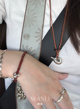 挽里2025新款复古酒壶项链毛衣链