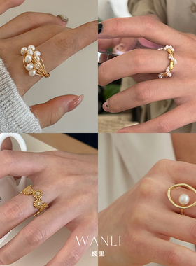 复古风淑女气质手工绕线戒指