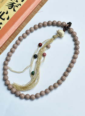 五行白合香珠古法工艺串珠手链双圈多彩珠吊坠简约手腕香念珠文玩