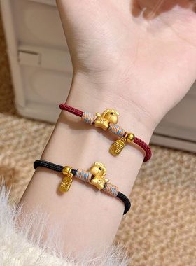 2026马年红绳手链999足银小马有钱花本命年手绳情侣闺蜜礼物手链