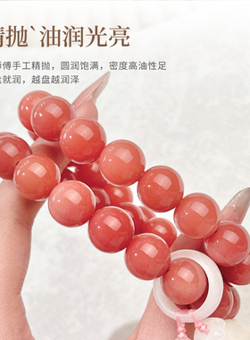 抖音粉紫色菩提子双圈手串女国风手持文玩菩提根盘玩佛珠念珠直销